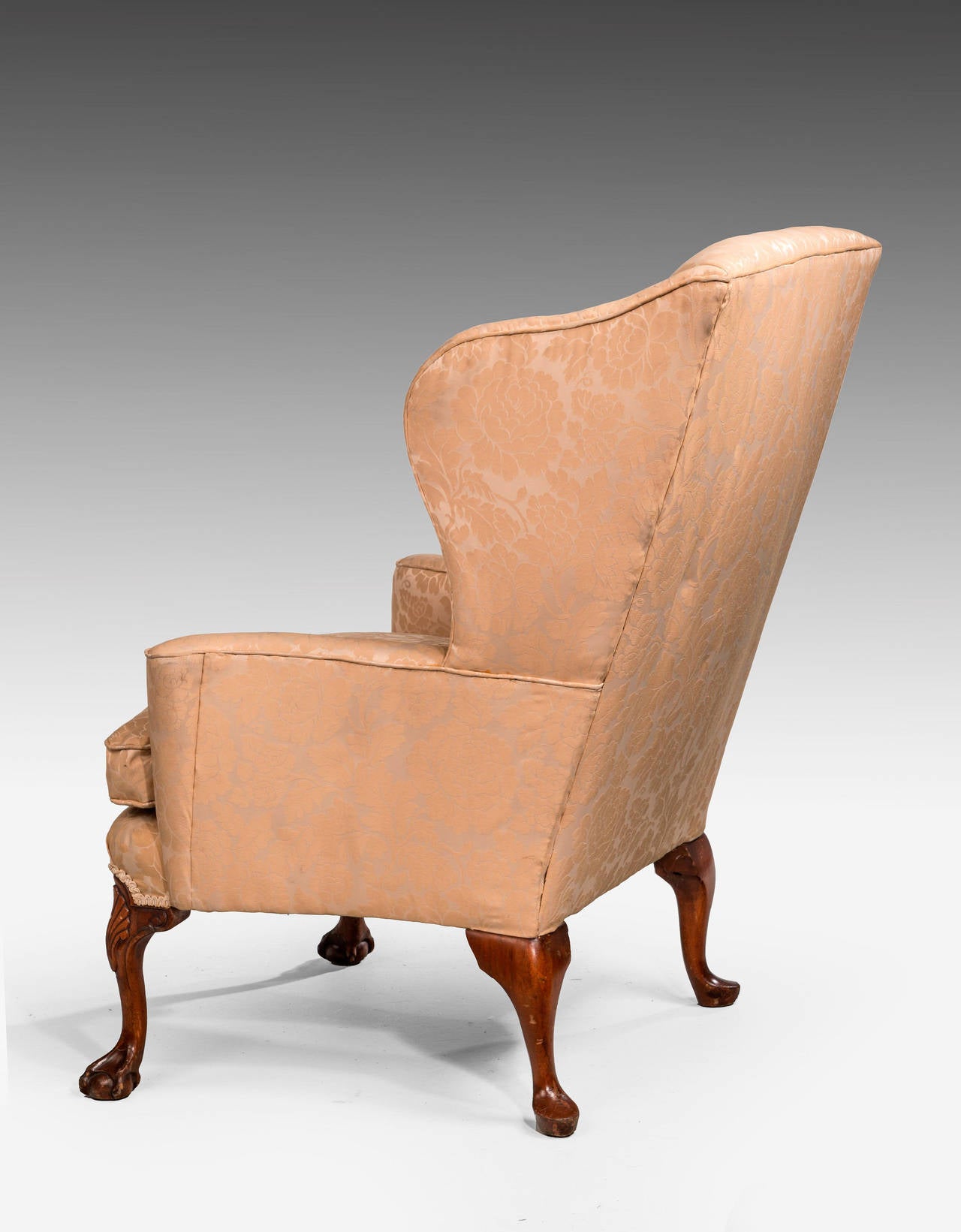 An Early 20th Century George II Design Walnut-Framed Wing Chair 2