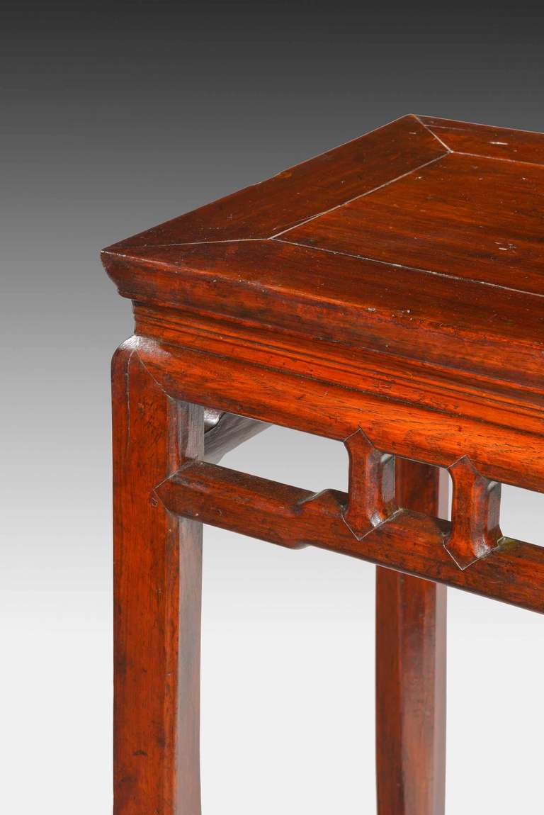 Chinese Attractive 19th Century Elm Half Table