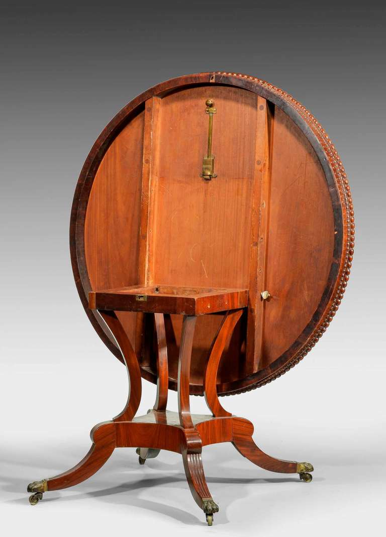 19th Century Regency Period Mahogany Circular Table