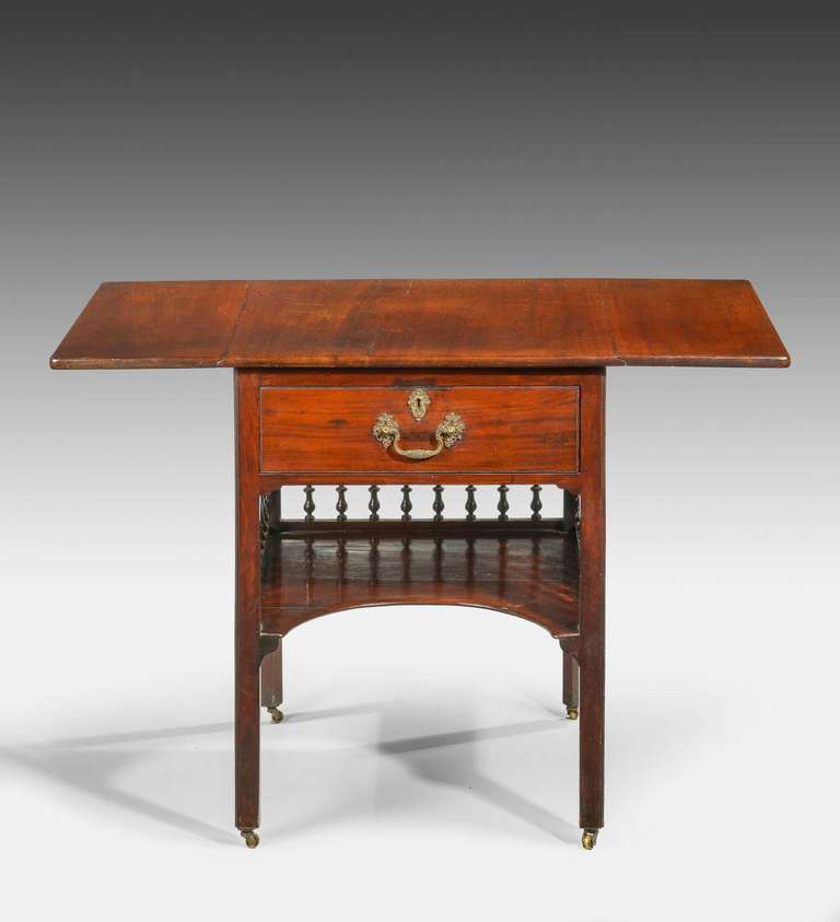 English Chippendale Period Mahogany Pembroke Table For Sale