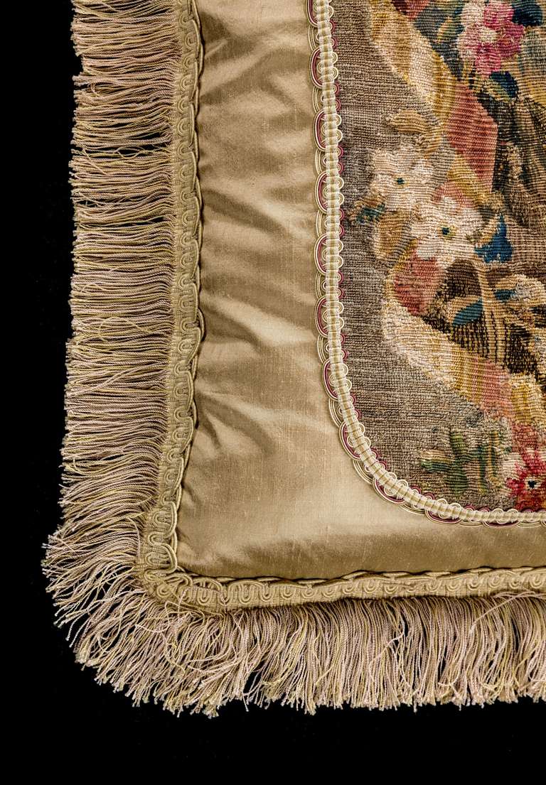 Cushion: Mid 18th Century, Silk and Wool. The Lady Gardener 1