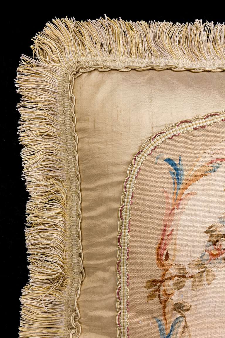 18th Century and Earlier Cushion: 18th Century, Wool with Silk Highlights