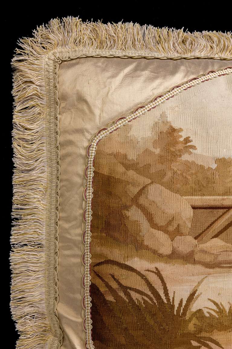 18th Century and Earlier Late 18th/ Early 19th Century Tapestry Cushion. A Hunting Scene For Sale