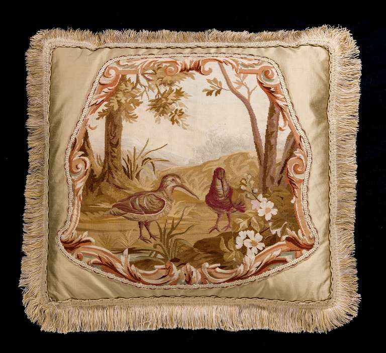French, c.1780-c.1800. A wool tapestry of two exotic, long-billed birds within a framework of foliage and trees.

RR