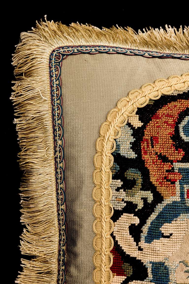 19th Century Cushion: 18th Century, Wool. Featuring a Male Figure in Turkish Dress
