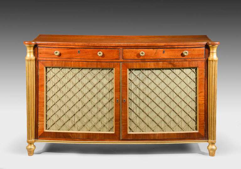 Late George III Bow-Front Side Cabinet