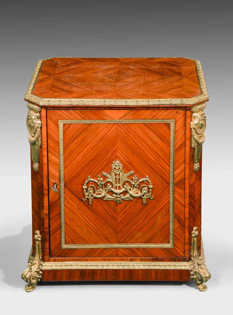 French Late 19th Century Elaborate Gilt Bronze Dwarf Cabinet