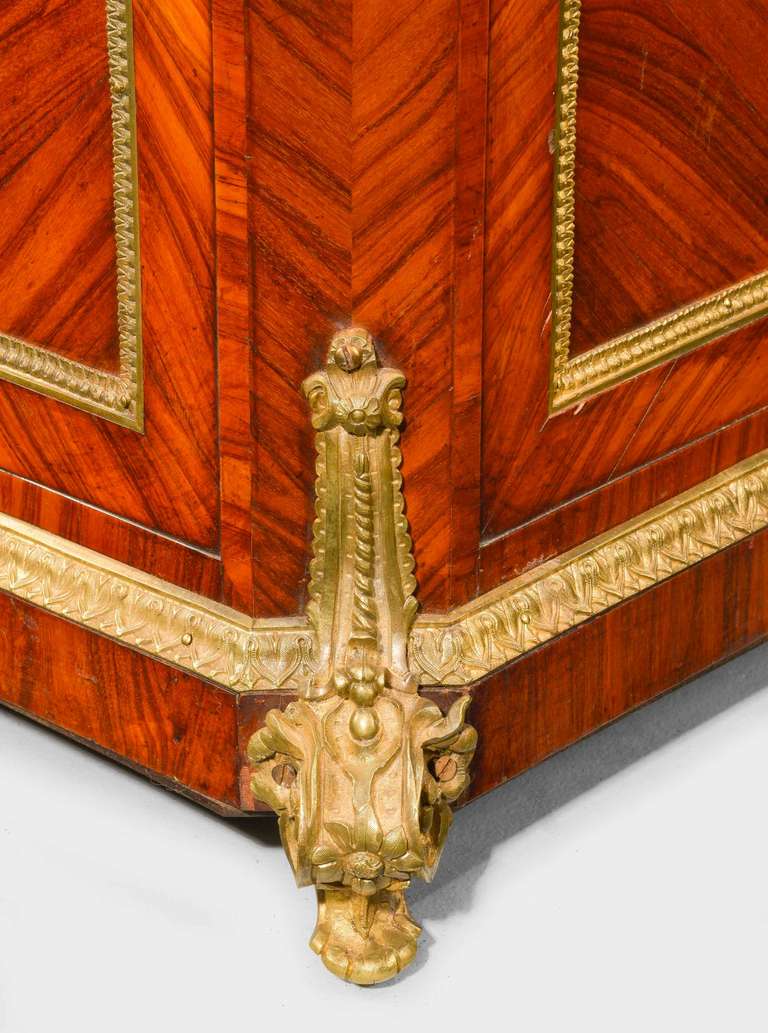 20th Century Late 19th Century Elaborate Gilt Bronze Dwarf Cabinet