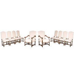 Set of Ten Early 20th Century Beech Chairs