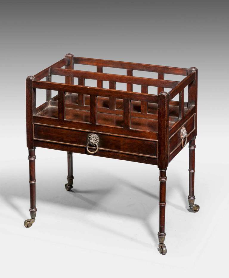 British Regency Period Mahogany Canterbury