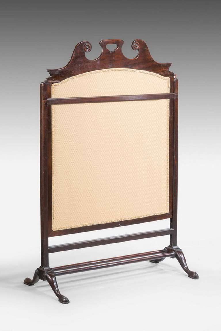Chippendale Period Mahogany Fire Screen In Good Condition In Peterborough, Northamptonshire