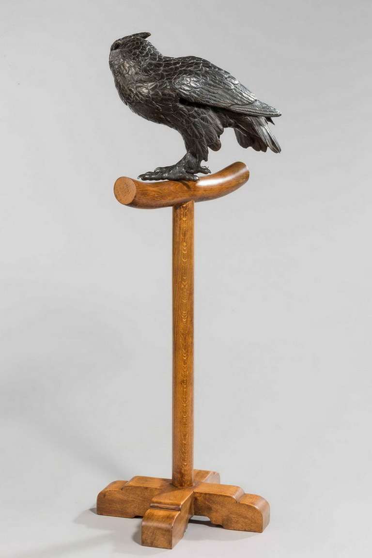 Pair of 19th Century Raptors, Meiji Period 4