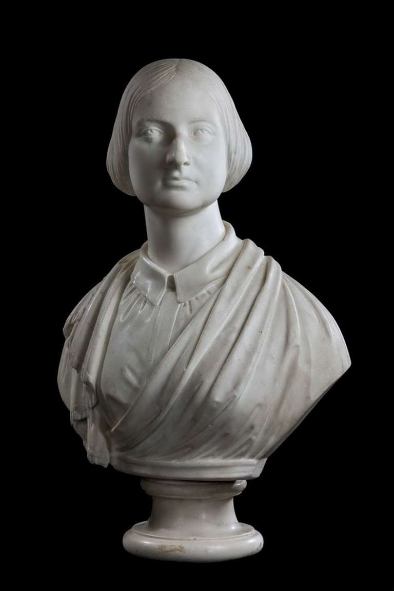 Mid-19th century Italian bust of a young female.