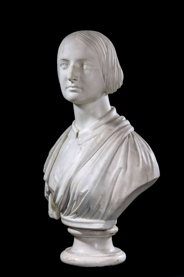 Mid-19th Century Bust of a Young Female In Good Condition For Sale In Peterborough, Northamptonshire