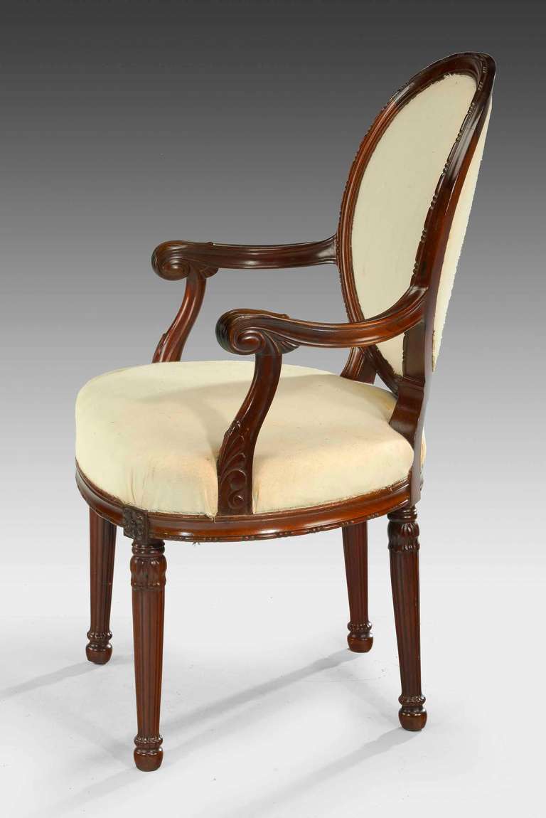 Late 19th Century Oval Back Armchair In Good Condition In Peterborough, Northamptonshire