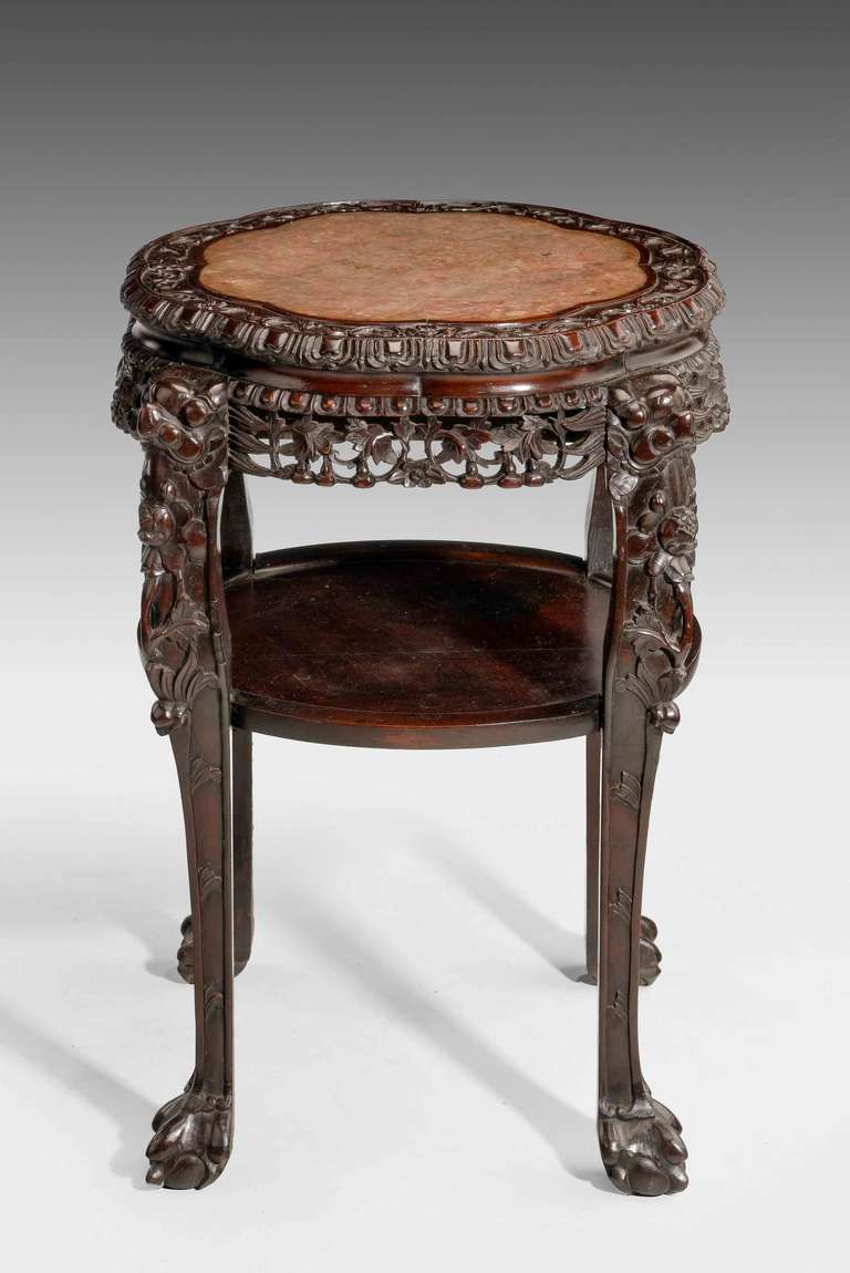 19th Century Chinese Hardwood Stand In Good Condition In Peterborough, Northamptonshire