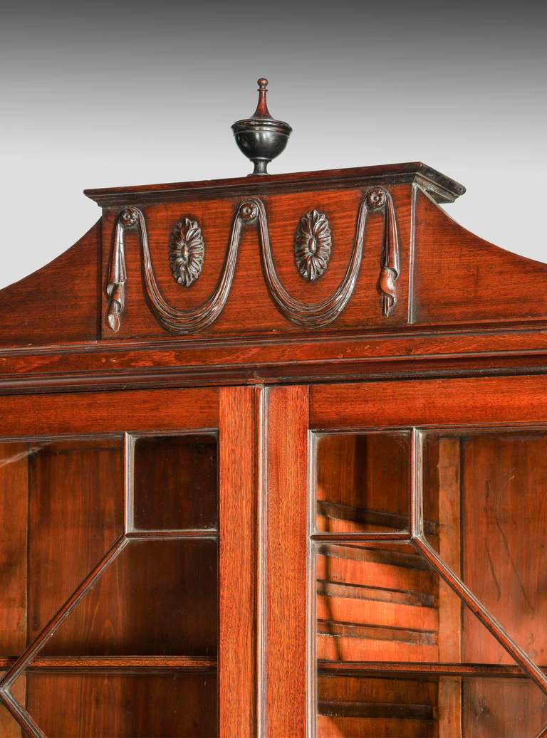 18th Century and Earlier George III Period Mahogany Bookcase on Chest