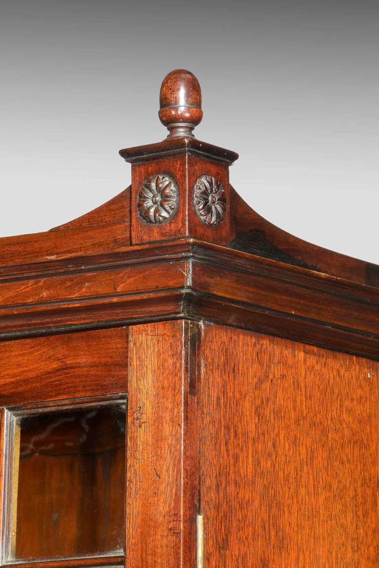 George III Period Mahogany Bookcase on Chest 1