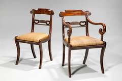 Set Of Eight Regency Period Dining Chairs