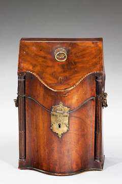 Antique Chippendale Period Mahogany Knife Box