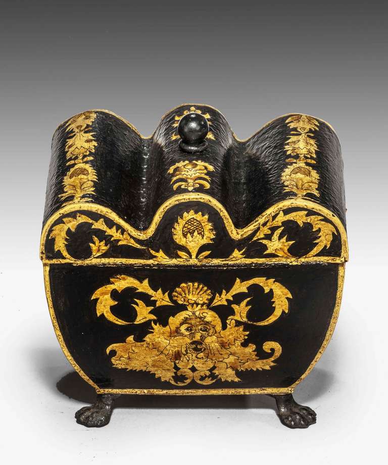 Regency period Tole Ware Caddy 1