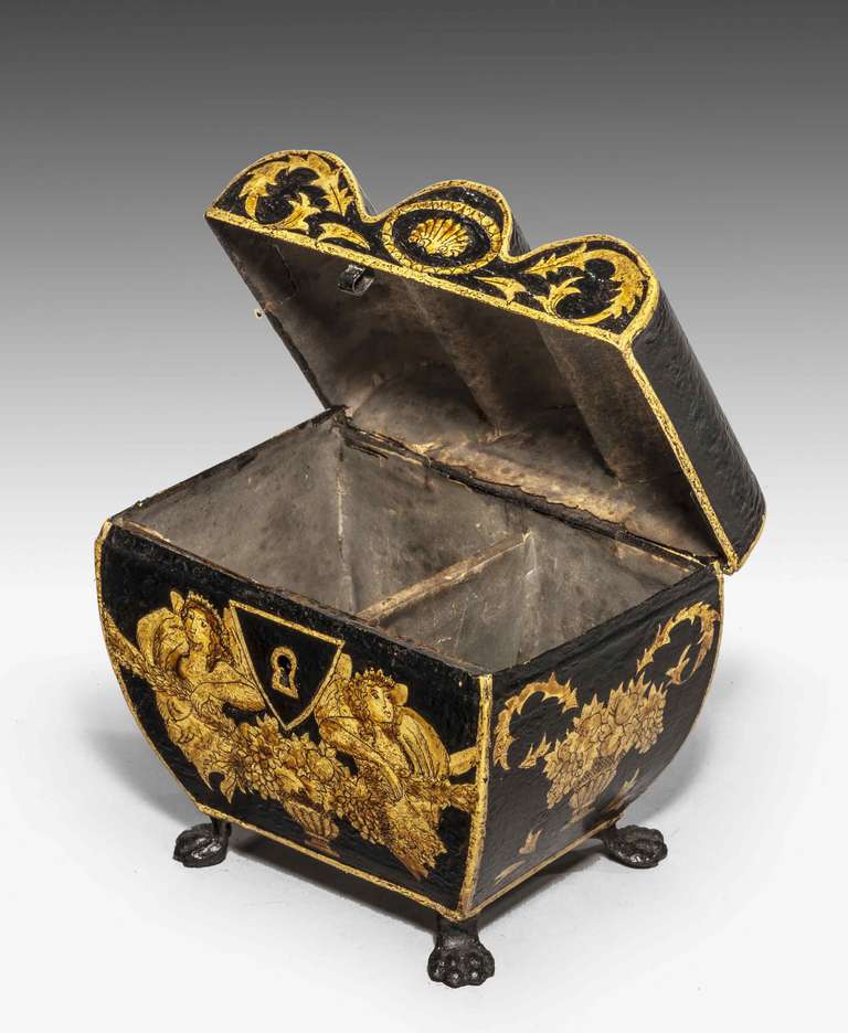 Regency period Tole Ware Caddy 2