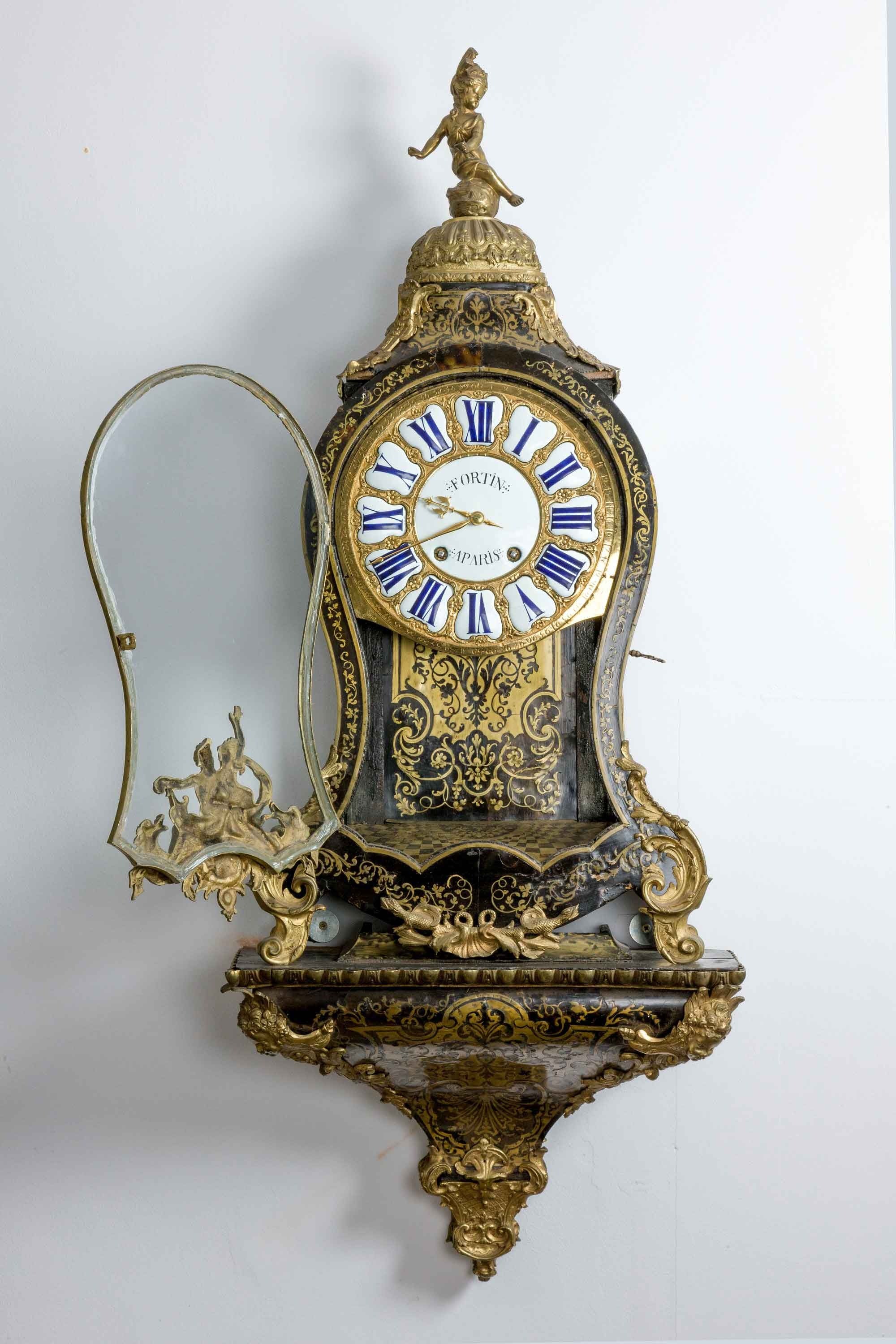 Louis XV Cartel Clock By Fortin Paris
