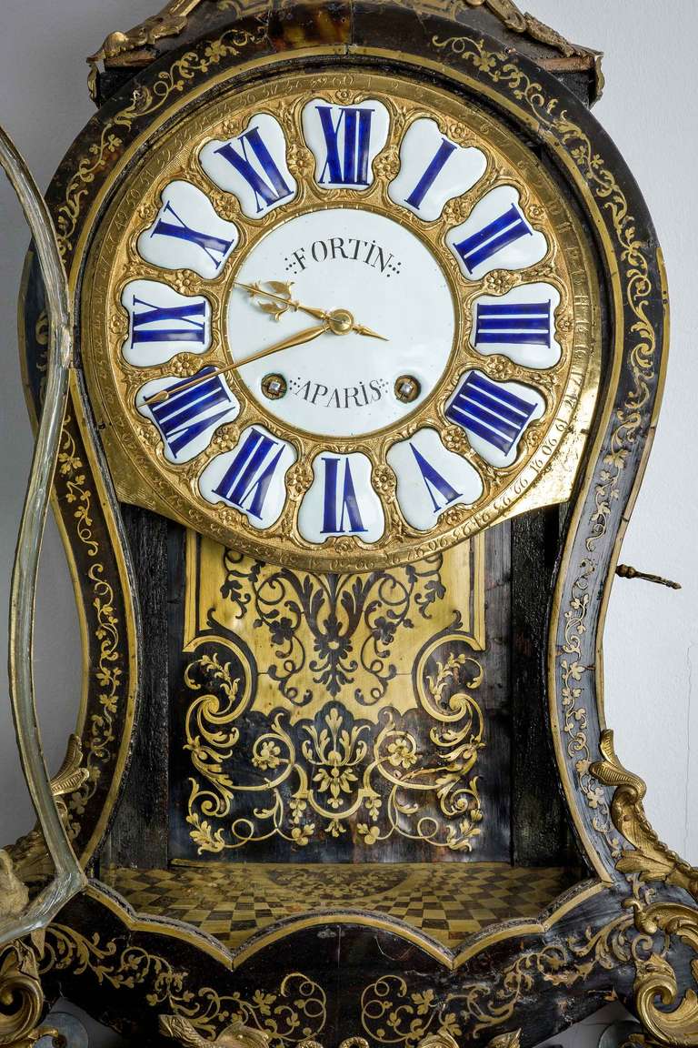Louis XV Cartel Clock By Fortin Paris 3