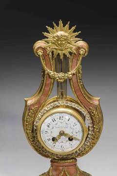 An Exceptional 19th Century French Lyre Shaped Mantel Clock