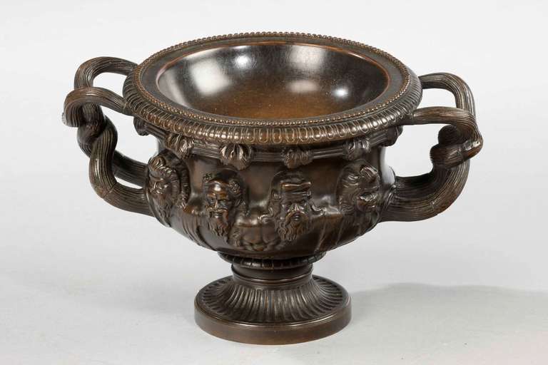 19th Century Bronze Warwick Vase In Good Condition In Peterborough, Northamptonshire