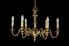 Early 20th Century Six Arm Chandelier