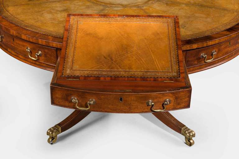 Regency Period Mahogany Library Table 4