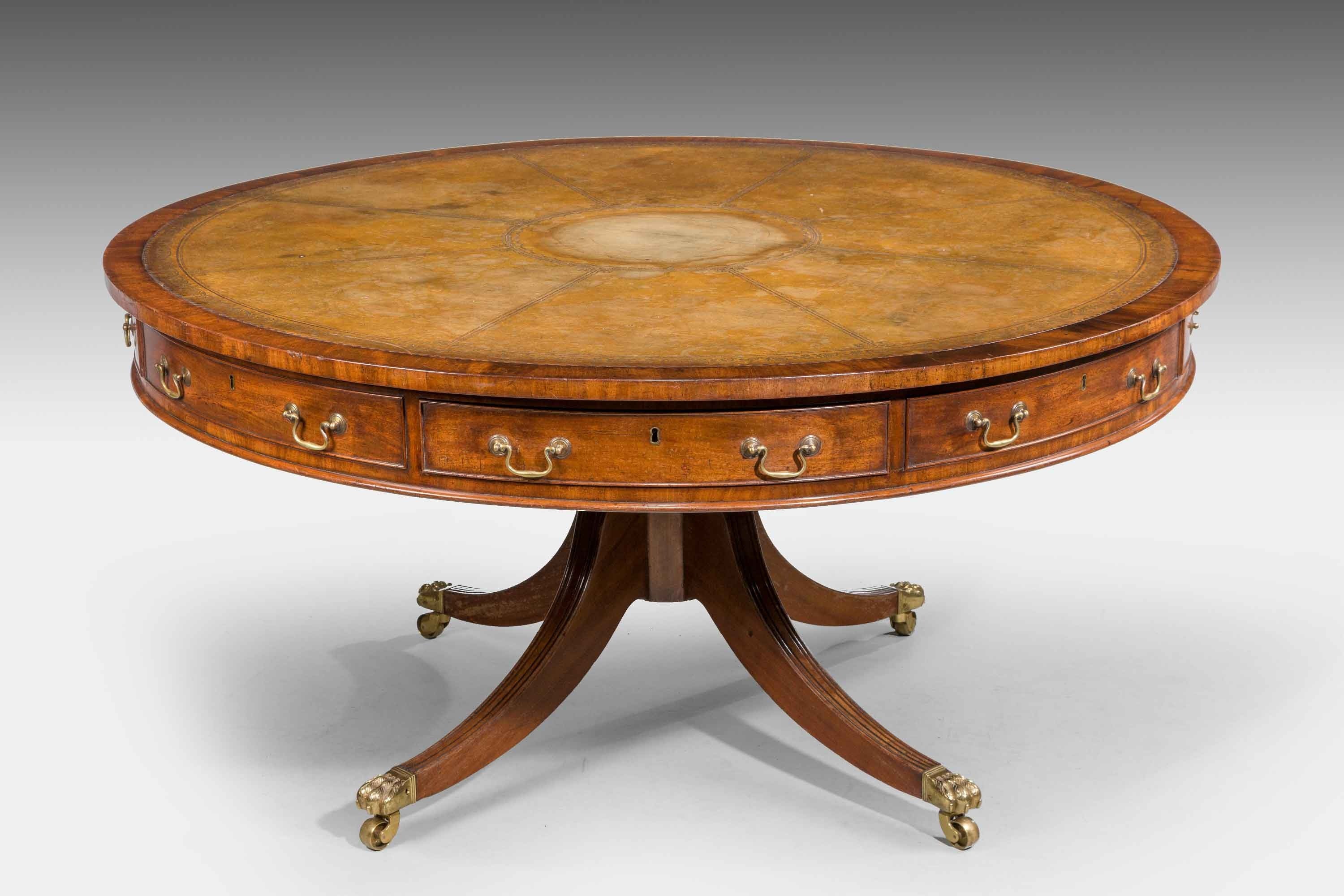 Regency Period Mahogany Library Table