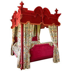 Antique 17th Century Style Four-Poster Bed