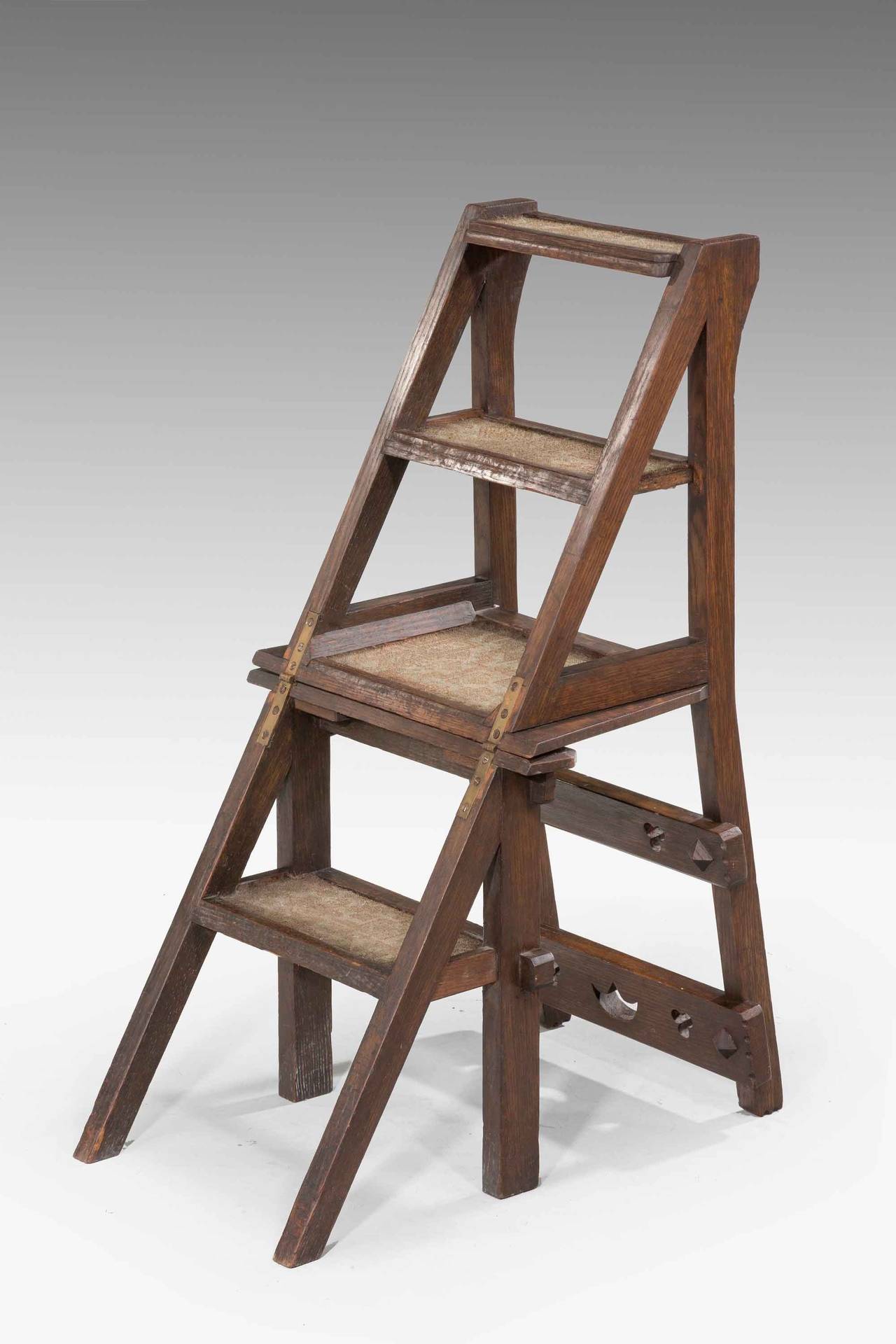 English 19th Century Oak Folding Library Chair