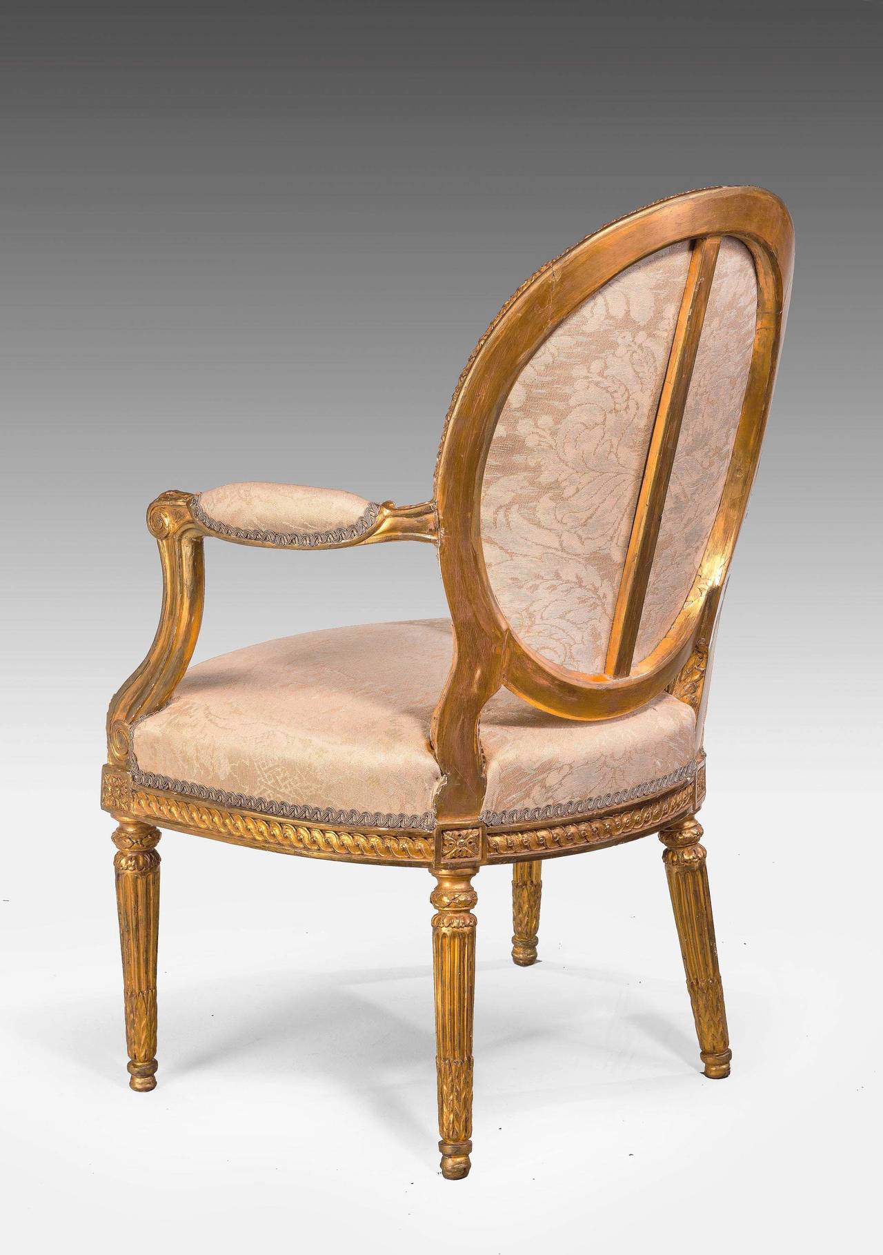 George III Late 18th Century Giltwood Armchair