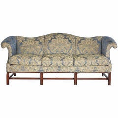 Chippendale Design Camel Back Sofa