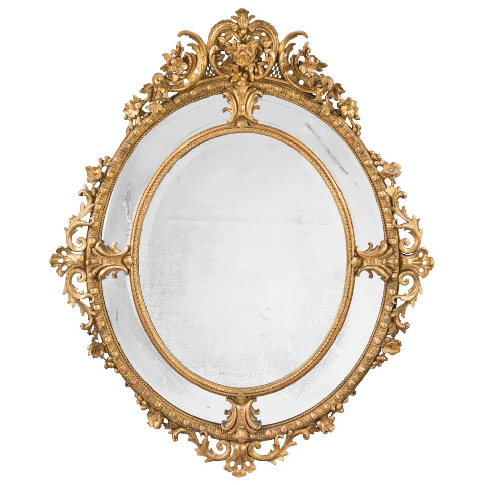 19th Century Giltwood Mirror For Sale