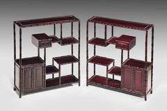 A Pair Of Small 20th Century Chinese Hardwood Cabinets