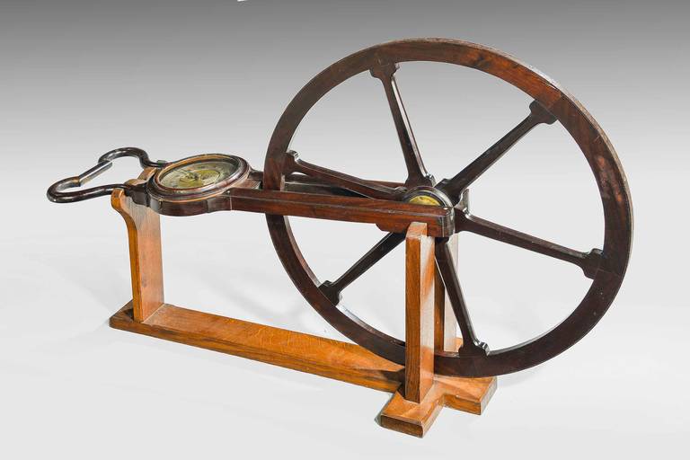 Mahogany Heath and Wing Waywiser Six-Spoke Wheel, circa 1785