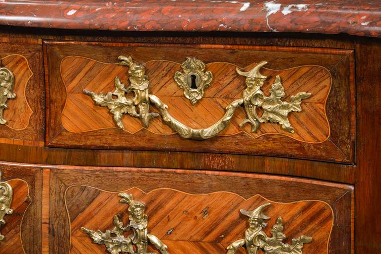 18th Century Good Louis XV Kingwood Parquetry Commode