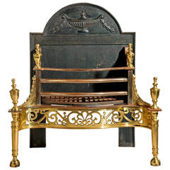 Early 20th Century Adam Design Fire Grate