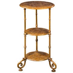 Late 19th Century Bronze Three-Tier Etagere