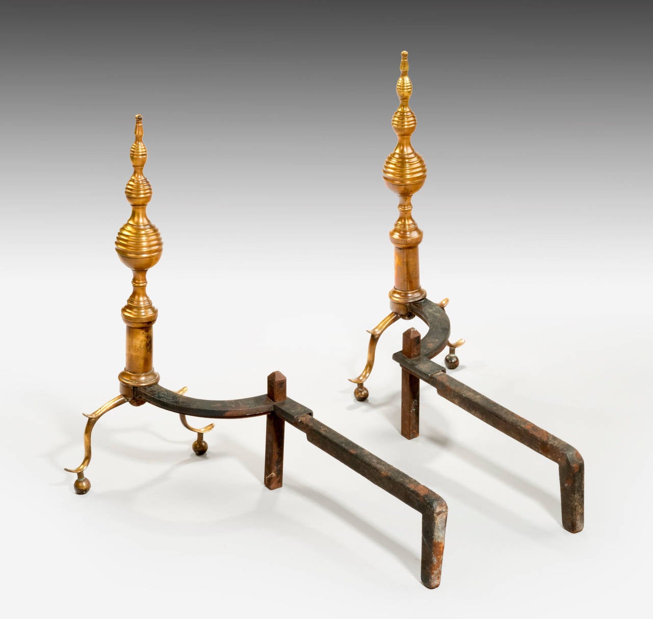 Great Britain (UK) Pair of Mid-19th Century Andirons
