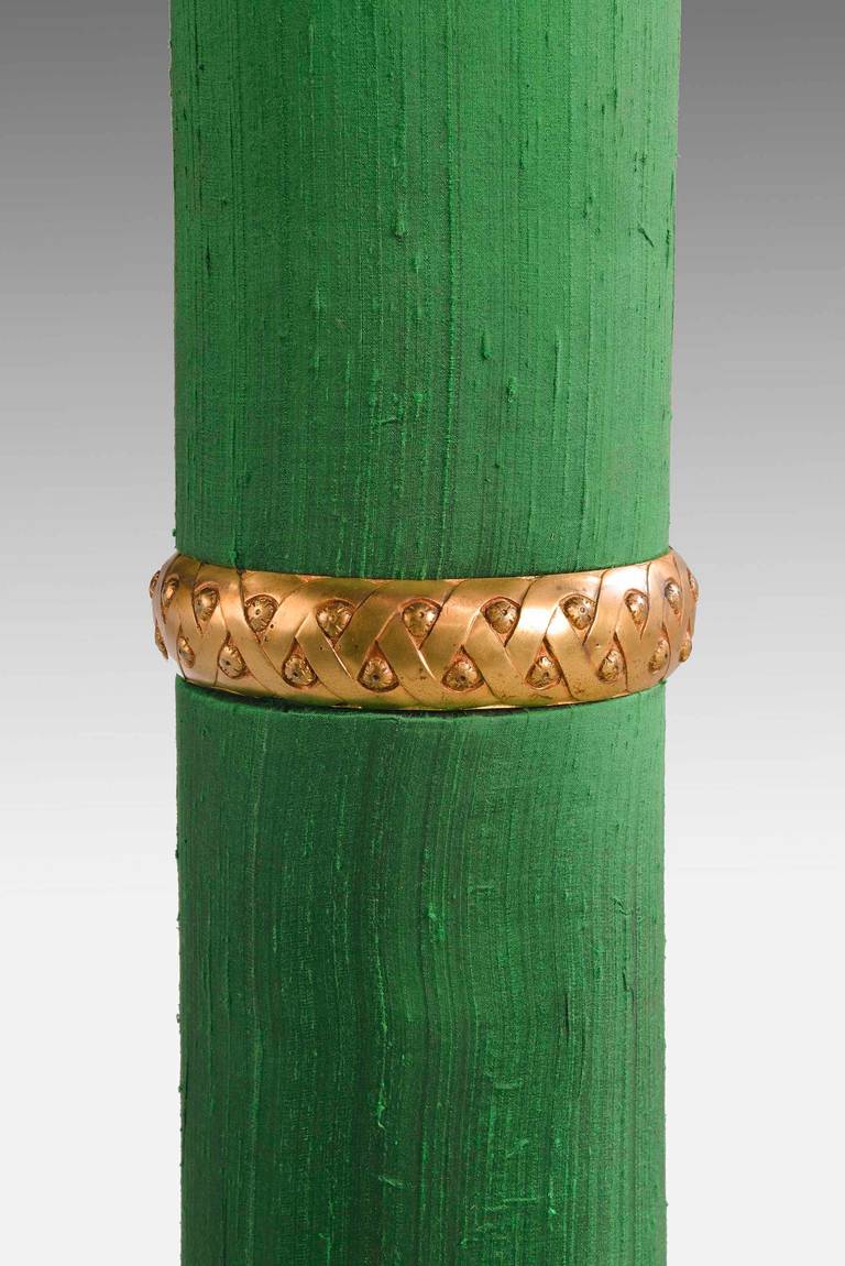 British Unusual Gilt Bronze Circular Column