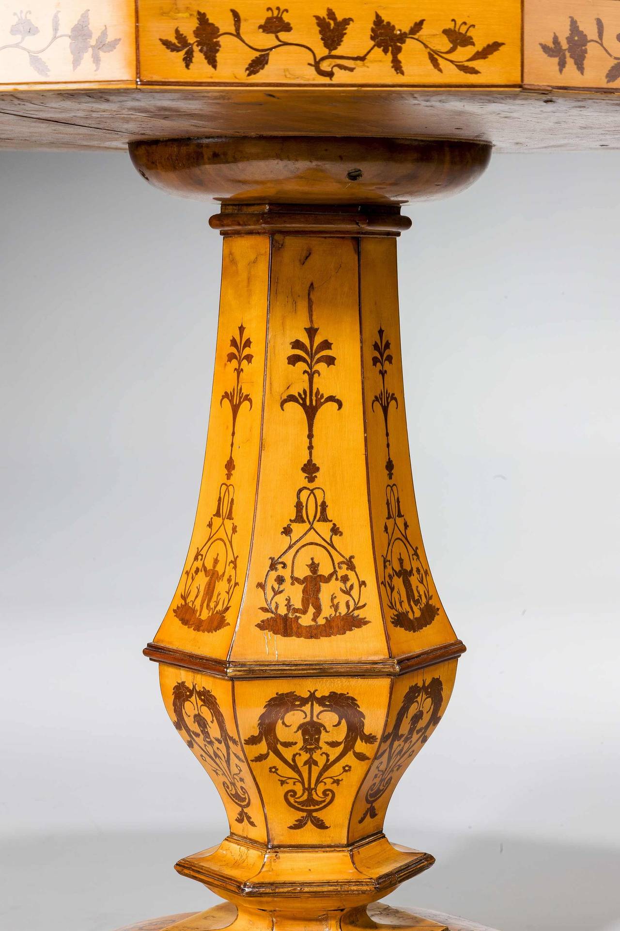 Charles X Period Satin Birch Centre Table