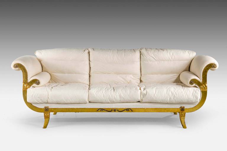 British Regency Style Giltwood Sofa