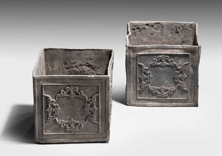An attractive pair of 18th century period lead planters.