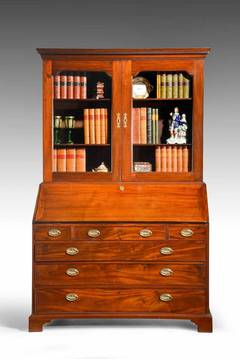 A George lll Mahogany Bureau Cabinet