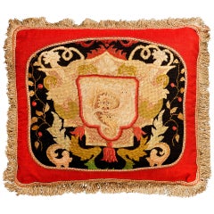 Cushion: 18th Century, Wool with a Stylised Lion.